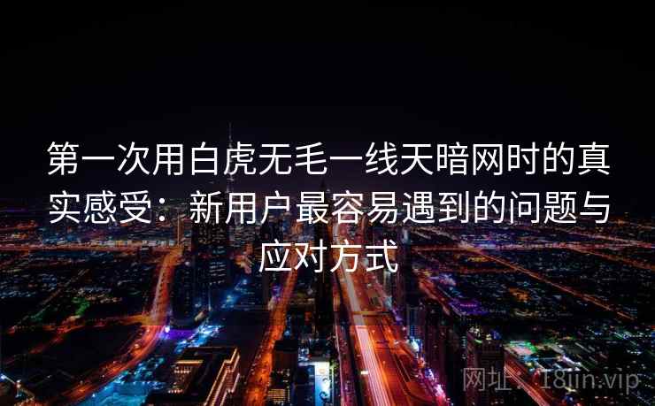 第一次用白虎无毛一线天暗网时的真实感受：新用户最容易遇到的问题与应对方式