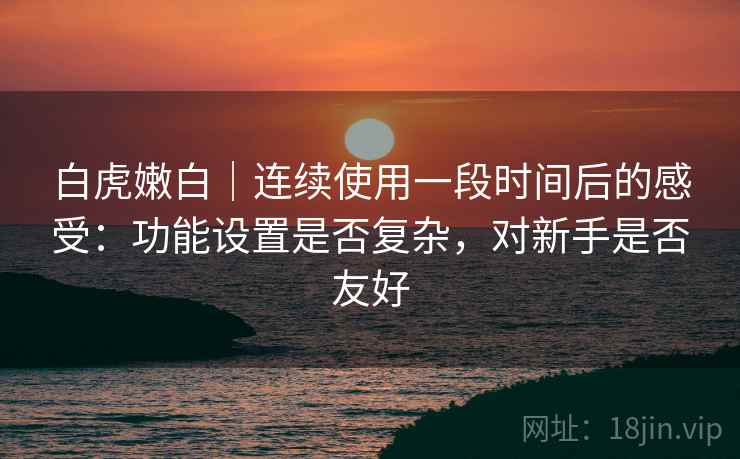 白虎嫩白｜连续使用一段时间后的感受：功能设置是否复杂，对新手是否友好