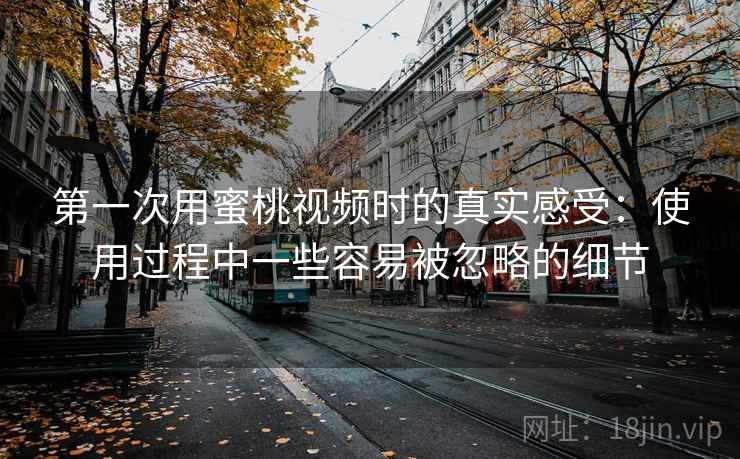 第一次用蜜桃视频时的真实感受:使用过程中一些容易被忽略的细节