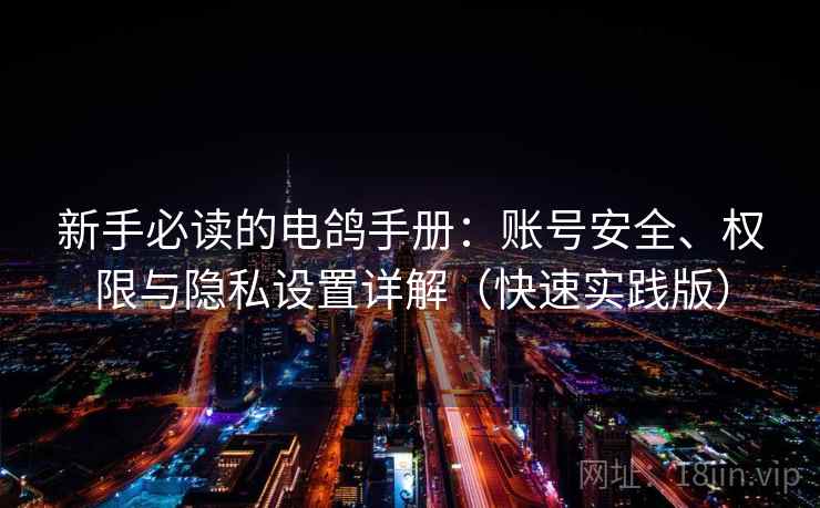 新手必读的电鸽手册：账号安全、权限与隐私设置详解（快速实践版）